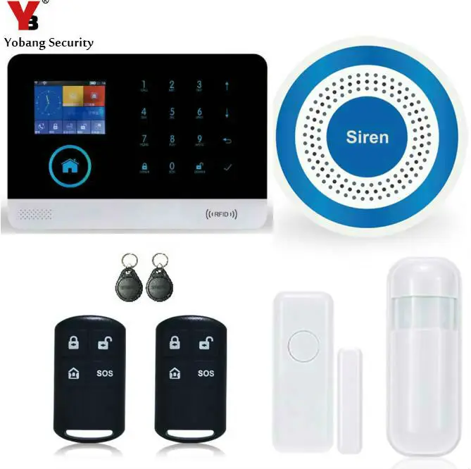 Система сигнализации Yobang беспроводная Wi Fi/GSM/GPRS с 2 RFID брелками|system alarm|system securitysystem