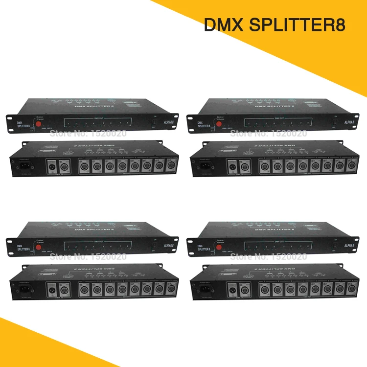 

8 Routes Dmx Signal Driver Amplifier DMX Splitter 8 Output Distributor 3 Pin Dmx Sockets Dmx512 Distribute Device