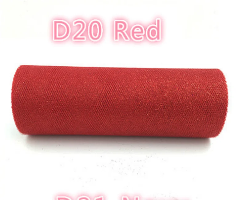 Red 15 см 25 ярдов тени с металлическим блеском тюль рулон кружево своими руками ткань рулоны детская юбка-пачка одежда трикотажное платье Швейные аксессуары - Цвет: Red