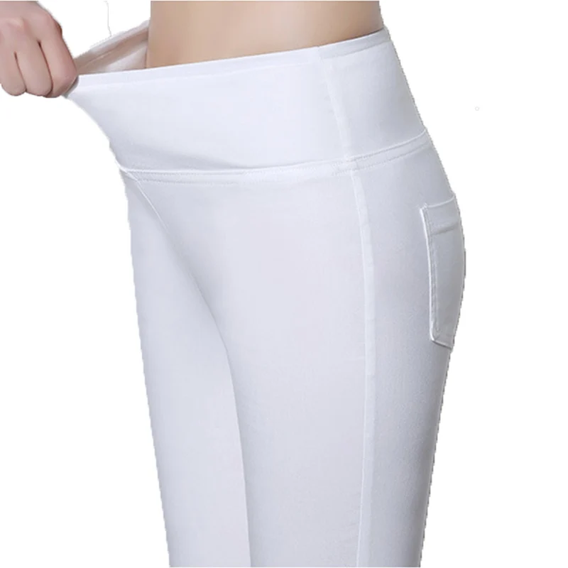 Женские обтягивающие Брюки Капри ярких цветов до колена с эластичной резинкой на