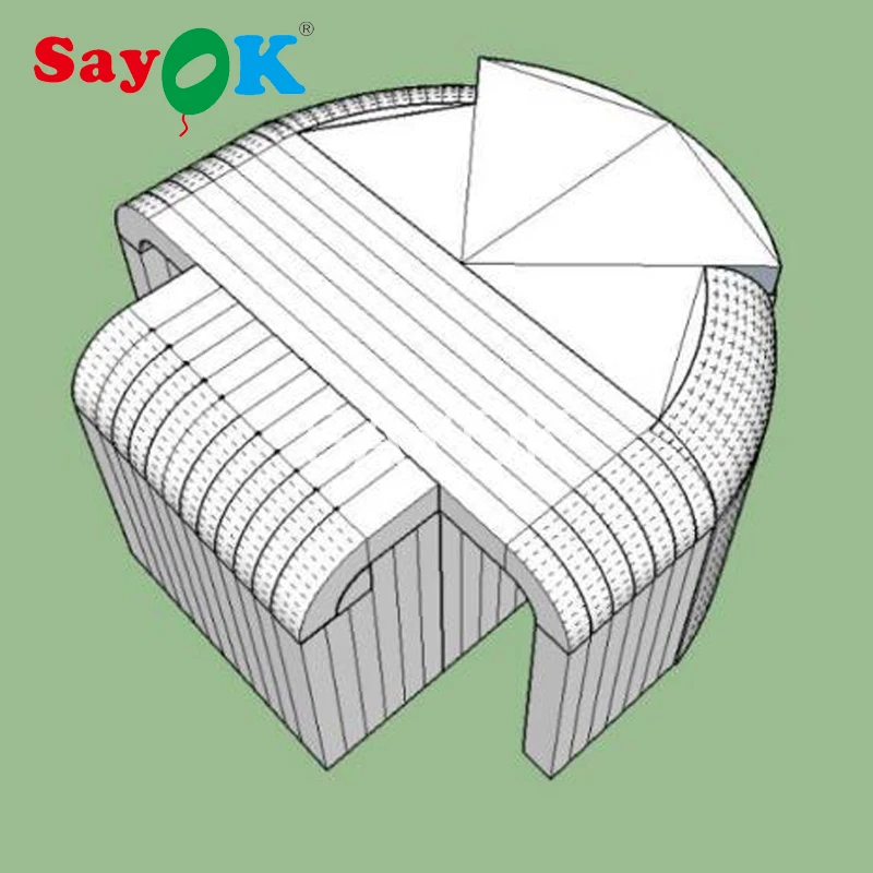Гигантская надувная фотобудка комбинированная палатка стена и надувной диван