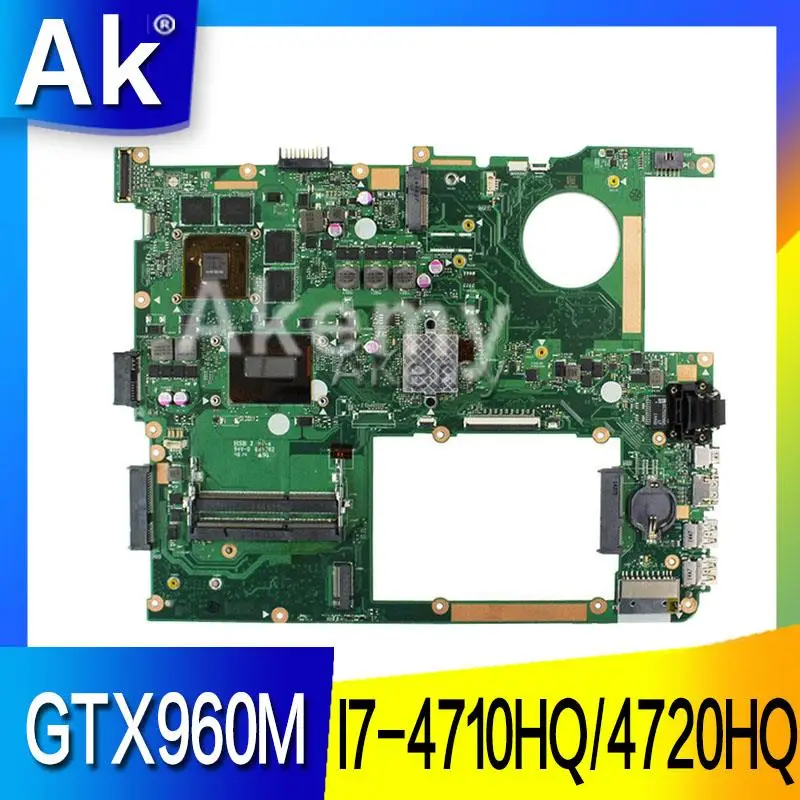

AK G771JW Laptop motherboard For Asus G771JM G771JW G771J G771 Test original mainboard I7-4710HQ/4720HQ GTX950M/GTX960M
