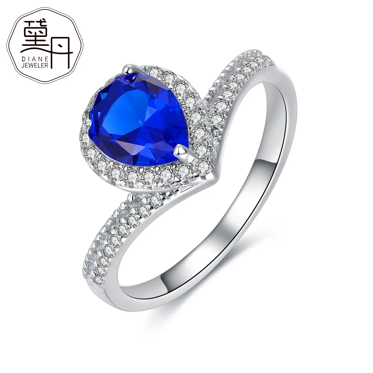 Роскошное кольцо из стерлингового серебра ювелирное изделие с драгоценными