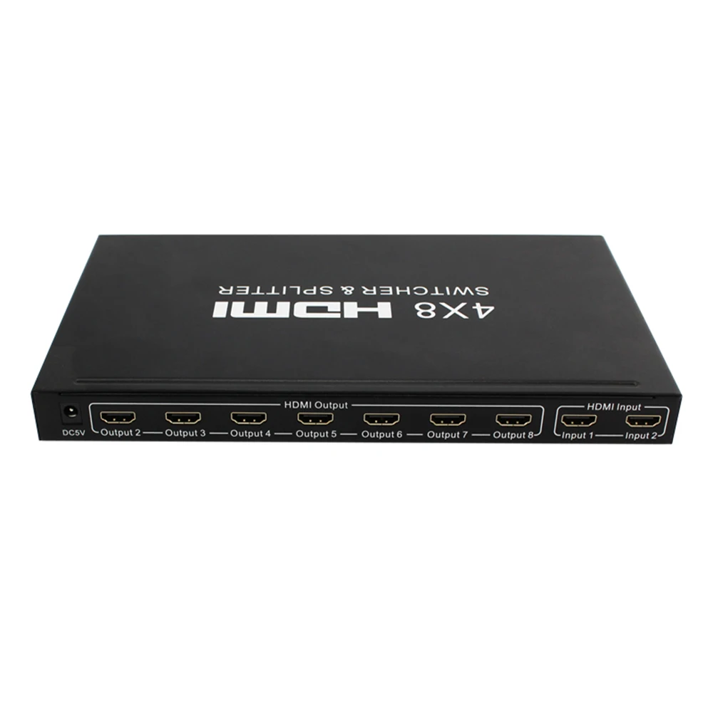 HDMI коммутатор 4 в 8 выход 4*8 HD HDMI ТВ Видео Kvm переключатель HDMI 4 K* 2 K 3D