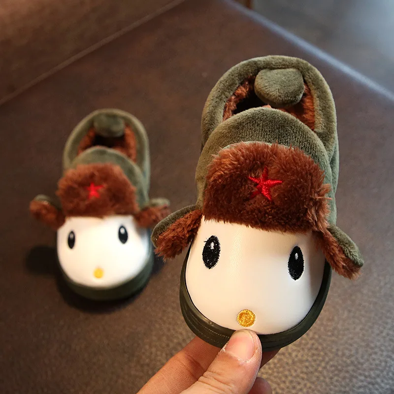 Детские тапочки с милым рисунком Chausson Enfant домашняя обувь детские зимние теплые