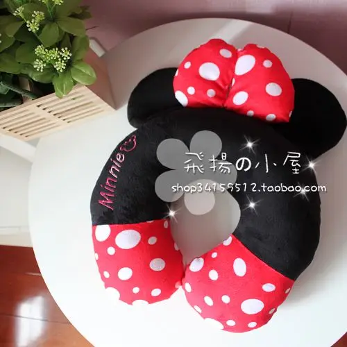 Minnie Disney Микки Минни Маус пара мультфильм u-образная подушка для здоровья шеи студента взрослых Офис Подушка с ворсом подарок - Цвет: Minnie