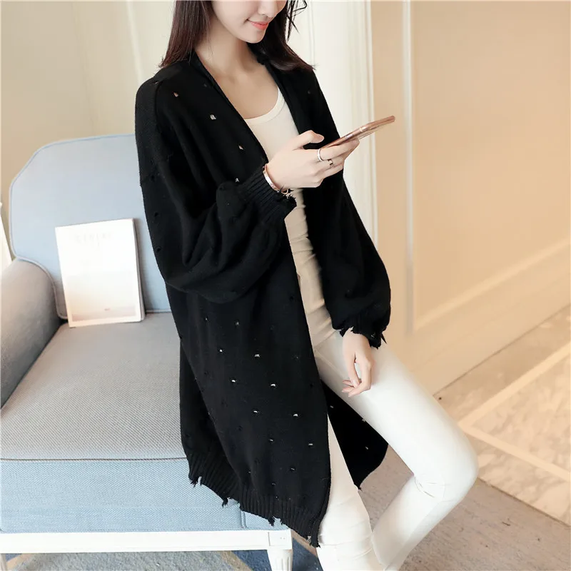 2019 Women Sweater Tops Vintage Ladies Cardigans White Pull Femme Winter Casual |