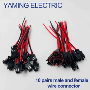 10 пар, 10 см длиной, JST SM, 2 штырька, штекер-гнездо, быстрый провод, соединитель адаптера, клеммы, 2 способа, легко подходят для светодиодной ленты