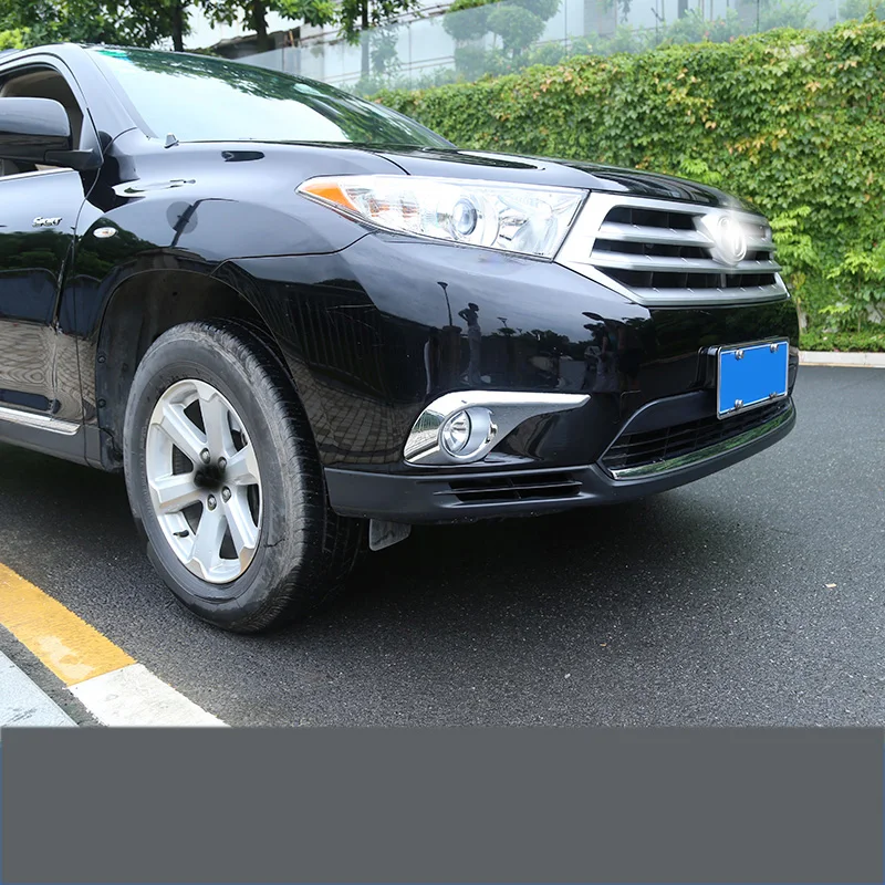 ABS хромированный автомобильный Стайлинг передняя противотуманная фара рамка Стикеры задний противотуманный фонарь ободок для фары Накладка для Toyota Highlander 2011 2012 2013 C399