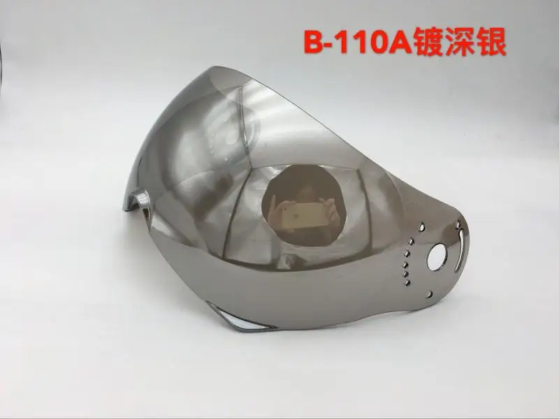 B-110A silver dark BEON B-110 B-110A B-110B мотоциклетный шлем козырек объектив PC материал шлем зеркало Женский шлем, защищающий от УФ излучения объектив - Цвет: B-110A silver dark