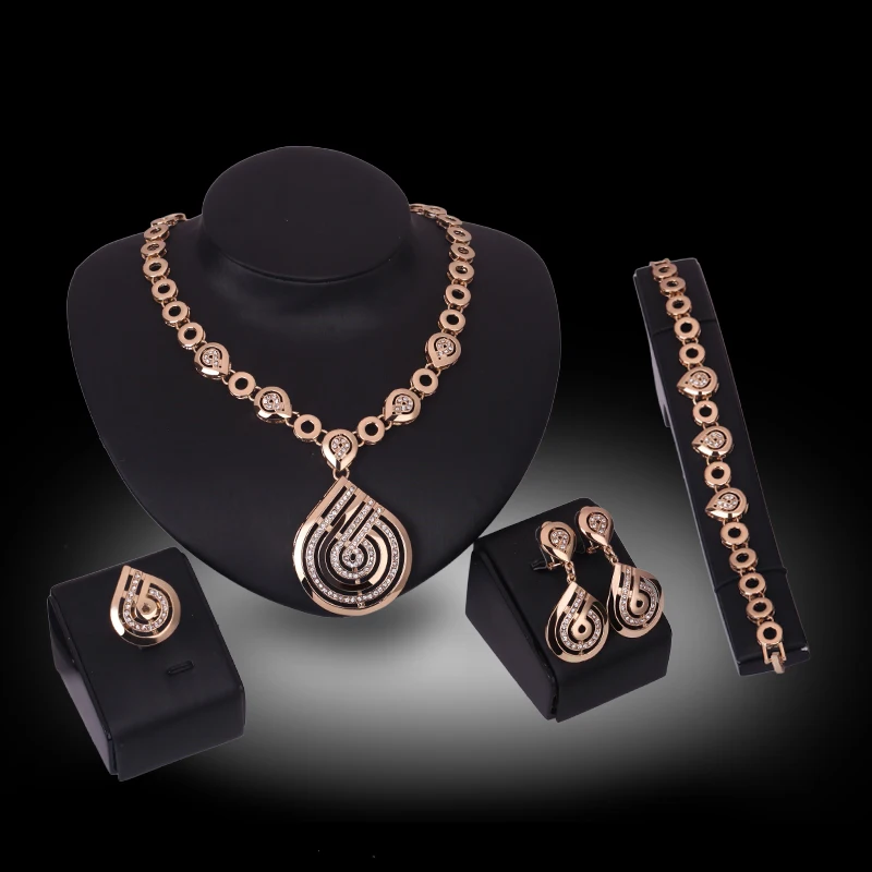 Hot Alloy Jewelry Set Exquisite Vintage Nacklace Women Trendy Multiple Bubble Bracelets Earrings Wedding/Banquet Accessories | Украшения и