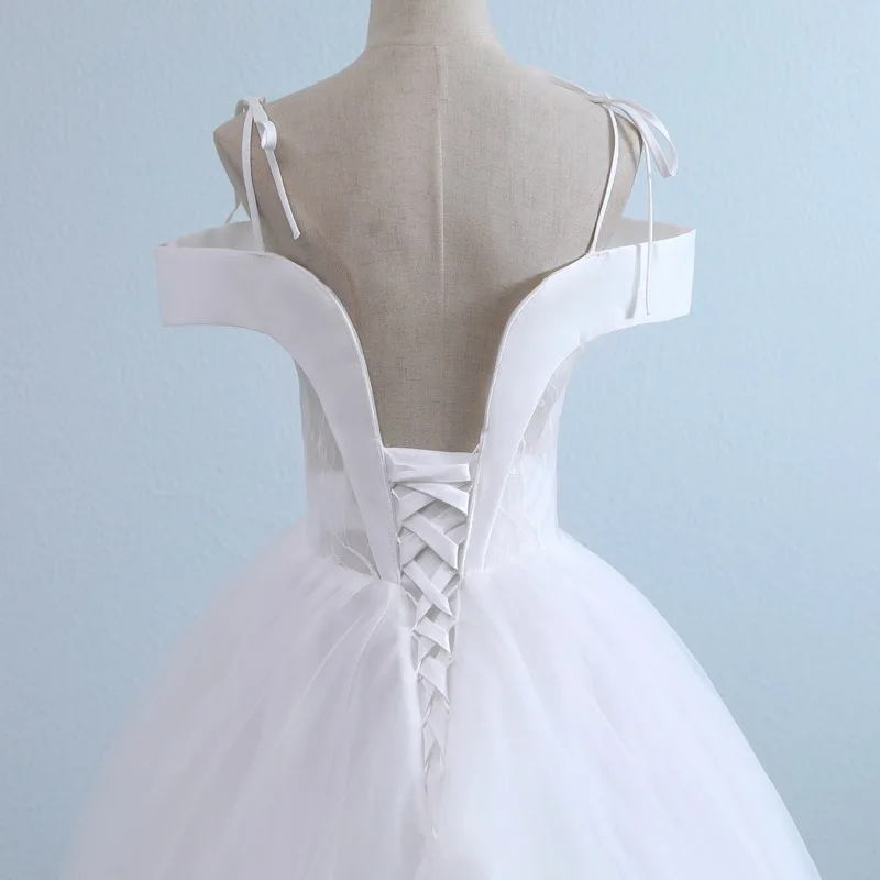 Новое кружевное платье с открытыми плечами и открытой спиной Vestido De Novia блестящее