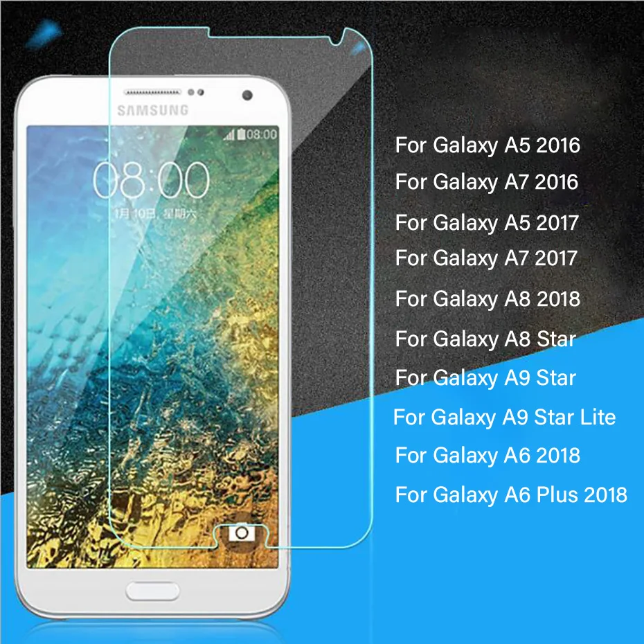 2 шт. закаленное Стекло для samsung Galaxy A8 A9 Star A6 плюс 2018 Экран протектор пленка A5 a7 2016 и