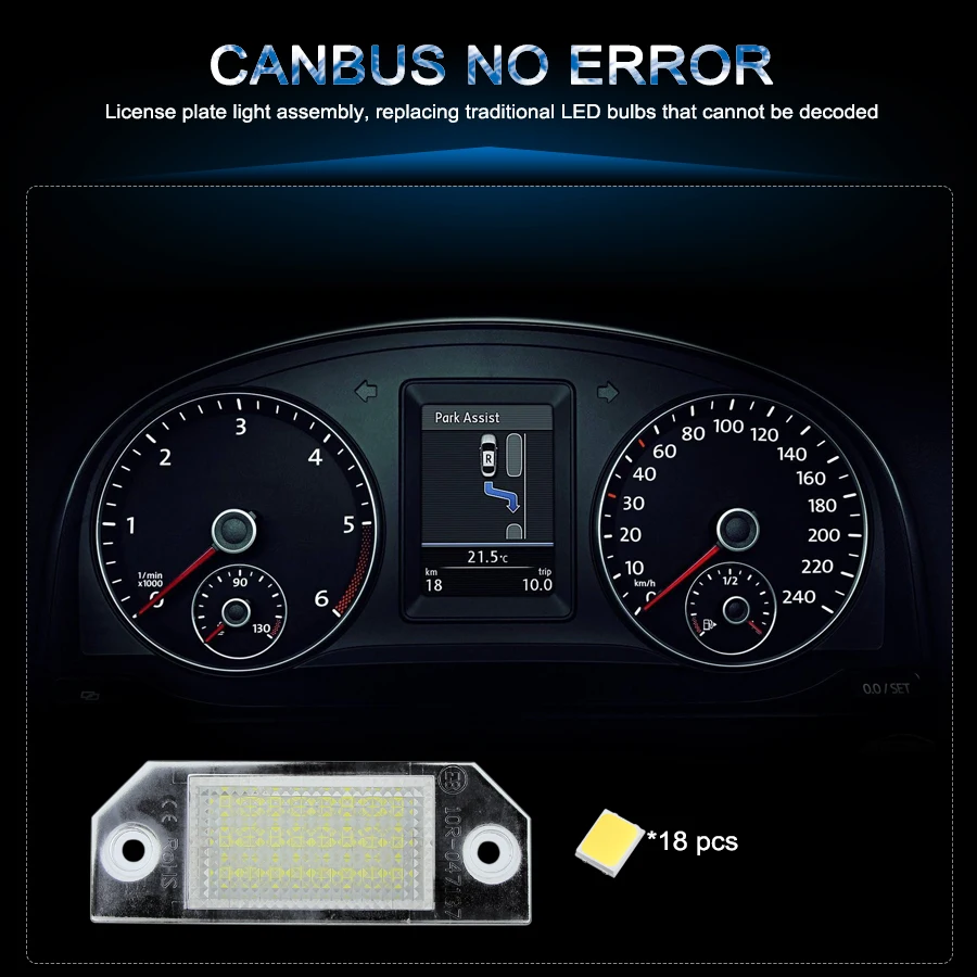 2 шт. для Focus C MAX MK2 2003 2008 светодиодный номерной знак белый|Сигнальная лампа| |