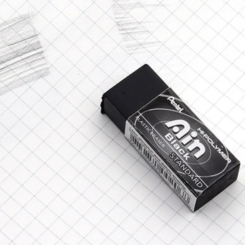 Pentel ZEAH06 черный ластик 12 штук аин Привет полимер пластиковый карандаш 43*18*11 мм