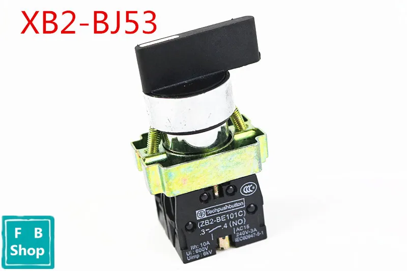 

1Pcs XB2-BJ53C XB2-BJ53 3 Position 2NO Spring Reset Momentary Select Selector Switch Replaces