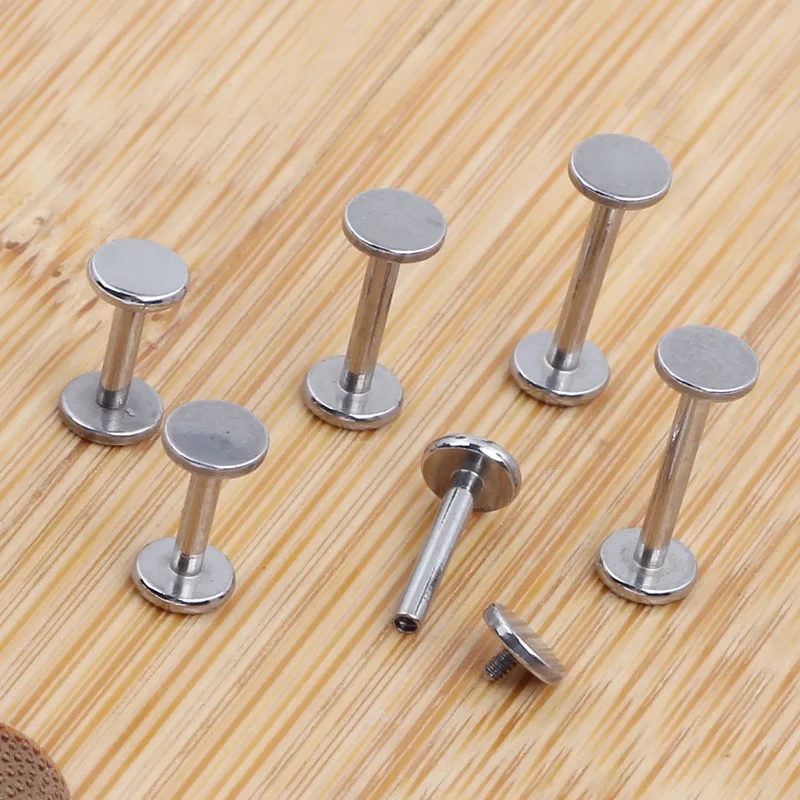 TICNCIFBYJS Labret ювелирные изделия для тела с внутренней резьбой хирургические окрашенные губы кольцо Бар трагус Спираль пирсинг наборы серьги шпильки 16 г 2 шт