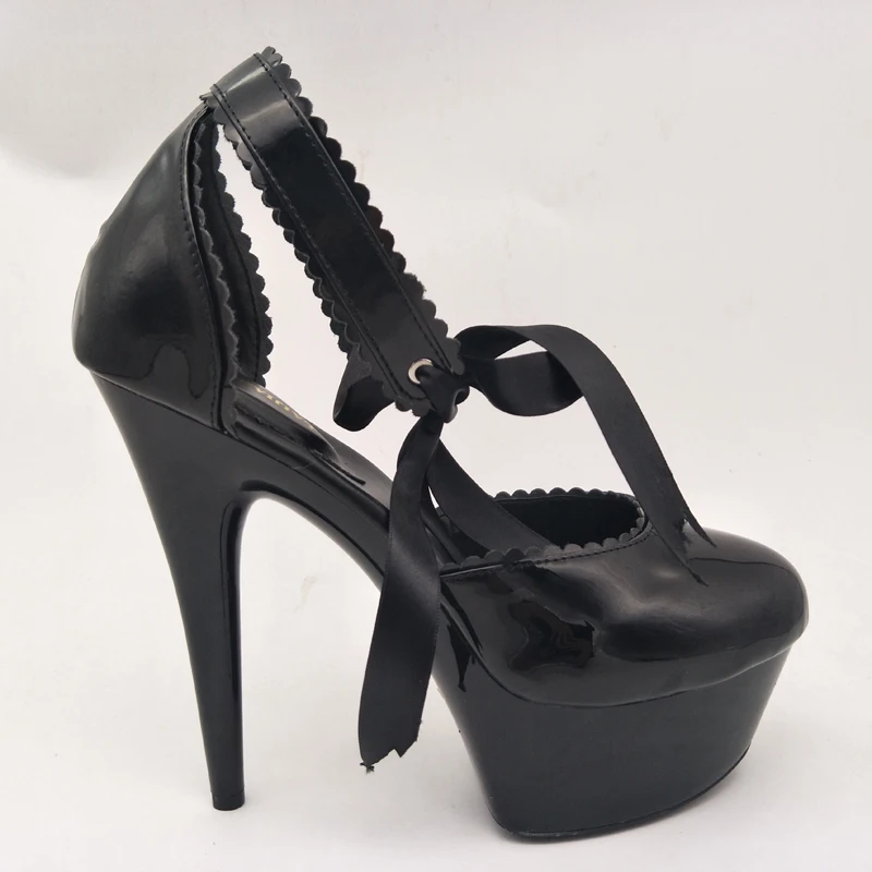 LAIJIANJINXIA/Новые пикантные туфли из лакированной кожи на очень высоком каблуке 15 см