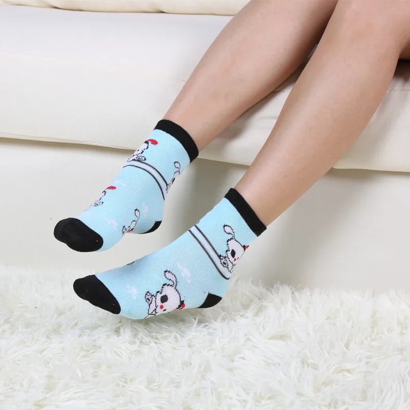 5 пар Мультяшные хлопковые носки противоскользящие недорогой носок забавные для