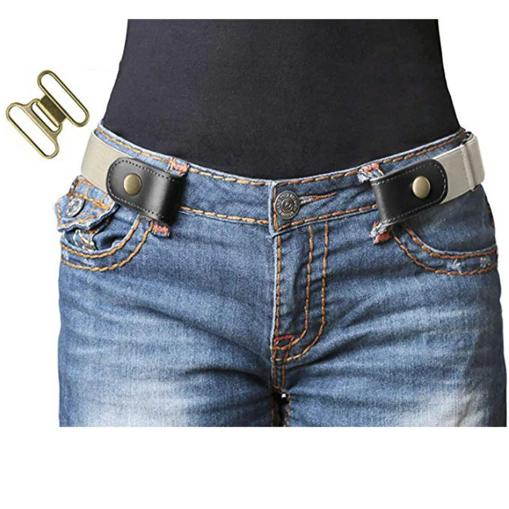 Подарок на Рождество ремень из воловьей кожи без пряжки эластичный Невидимый