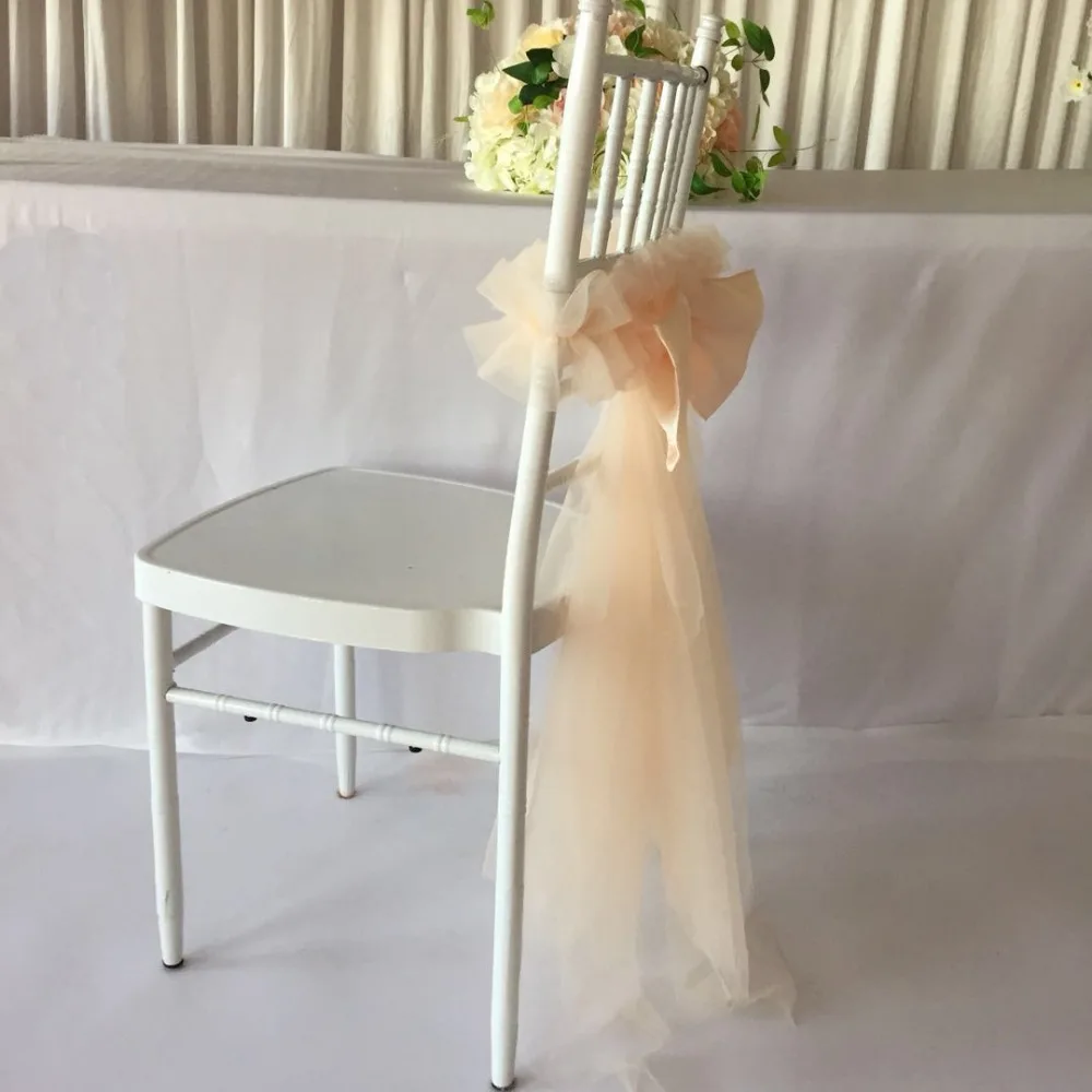 100 шт. прозрачная пачка с/без атласного банта новый дизайн Chiavari Чехол для стула|chair