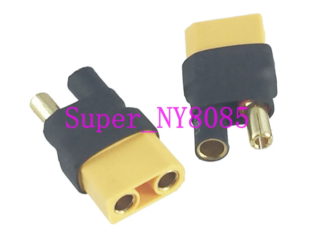 

1pce No Wires Connector 5.5MM Bullet Male to XT90 Female Adapter for ESC