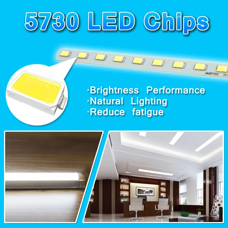 ПВХ Пластик 10 Вт Пробки Сид 220 В 240 60 см LED настенный Светильник Холодный Белый