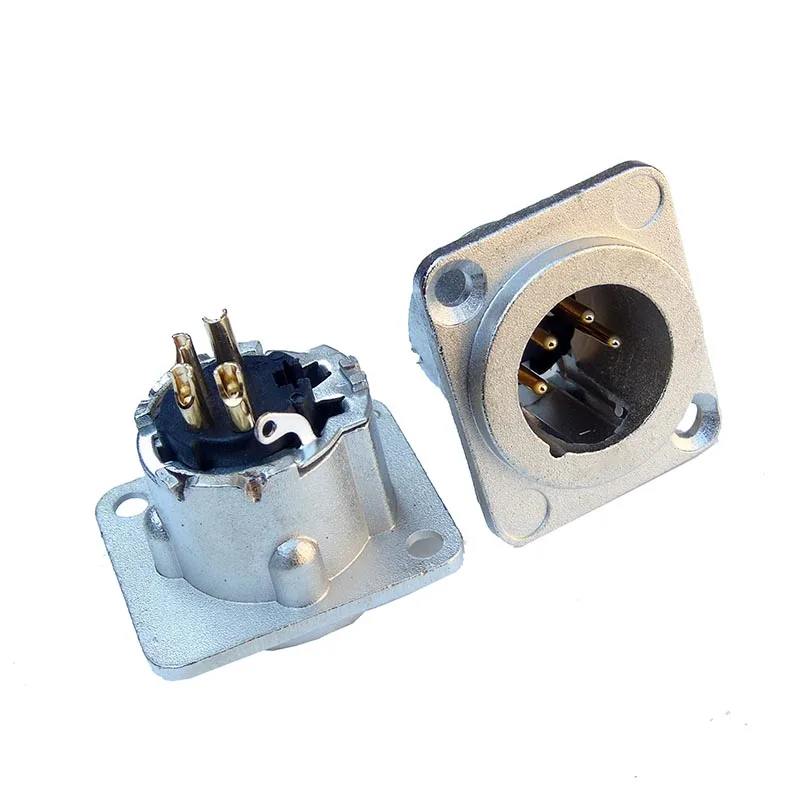 Высококачественный фитинг XLR 2 шт./лот NC4MD LX 4 Pole с контактным золотым штекером|male xlr