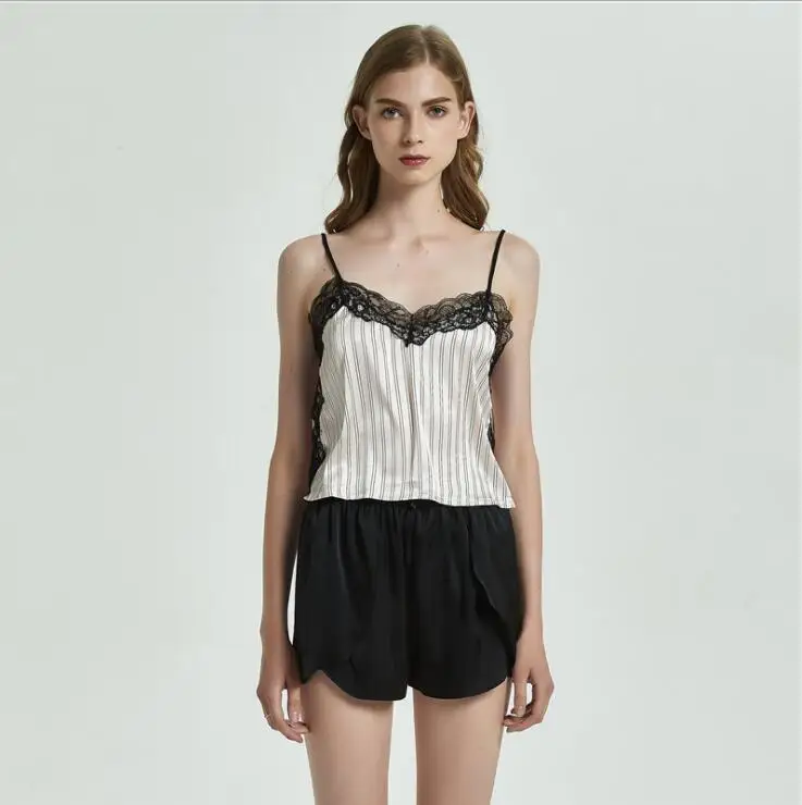2019 летние женские пижамные комплекты из двух предметов с шортами сексуальная