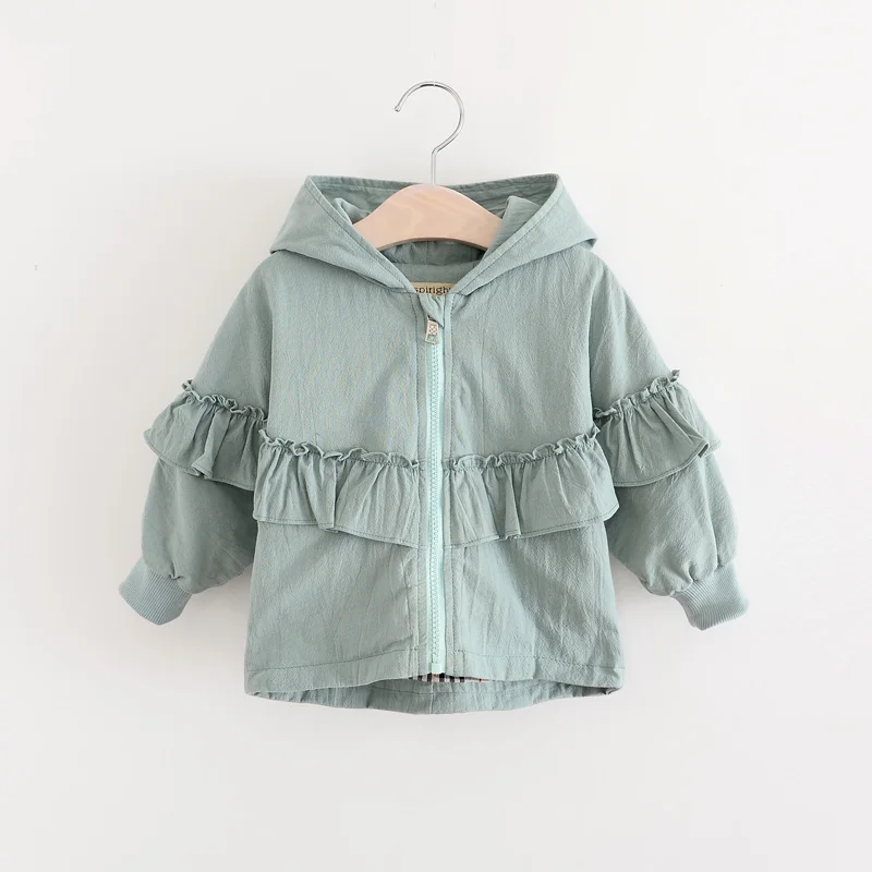 Детская осенне-Весенняя эксклюзивная одежда Верхняя с цветочным узором и рюшами