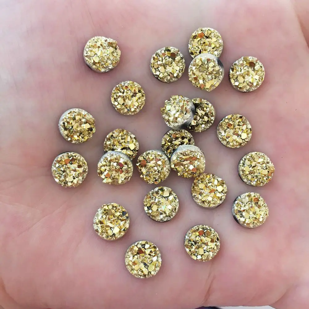 120 шт. стразы АВ из смолы 8 мм круглые с плоским основанием для украшения свадебные