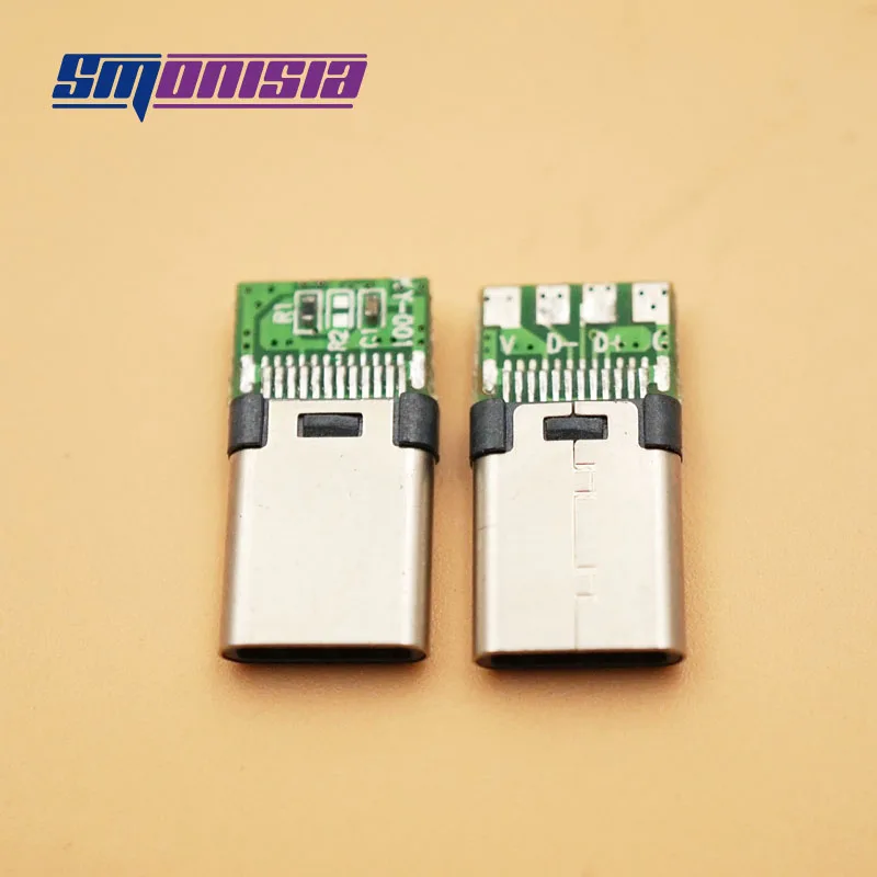 100 шт./лот Micro USB 3 1 C тип штекер 10Pin с печатной платой тестовый разъем для передачи