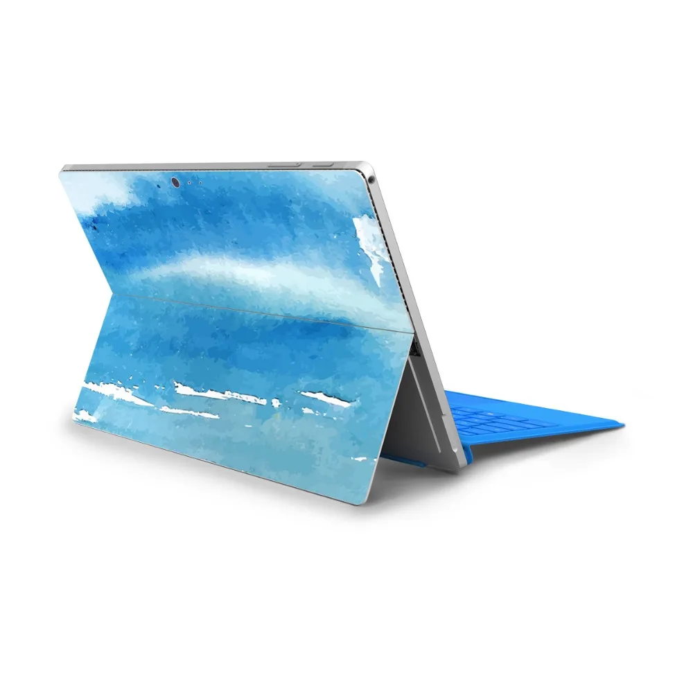 Синий Стиль масляной живописи наклейки для ноутбука для microsoft Surface Pro 6 Pro 5 задняя крышка ПВХ Виниловая Наклейка Наклейки для Surface Pro 4