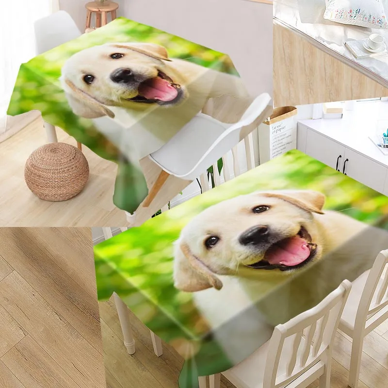 Custom dog animal Table Cover Oxford Waterproof Tablecloth Can Wash The Tablecloths For Kitchen Wedding Hotel Decoration | Дом и сад