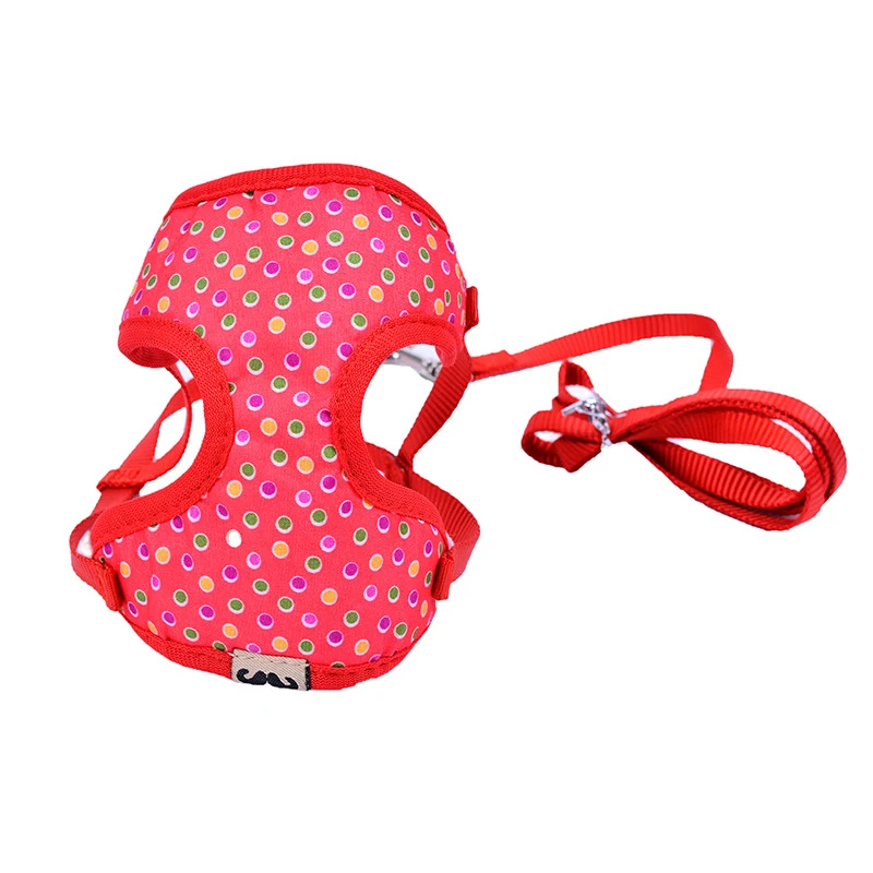 Dot Dog Harnesses Soft Vest Pet Harness Cloth Puppy Breathable For Chihuahua Small Breeds | Дом и сад