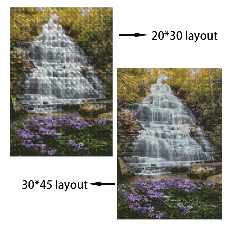 5D DIY diamond paintings Forest waterfall room decor full square Embroidery Pattern 3D Cross stitch kits mosaic stickers RS1112 | Дом и сад
