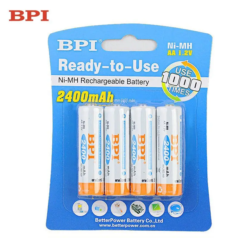 Самораскрывающаяся никель-металлогидридная аккумуляторная батарея AA BPI times 2400