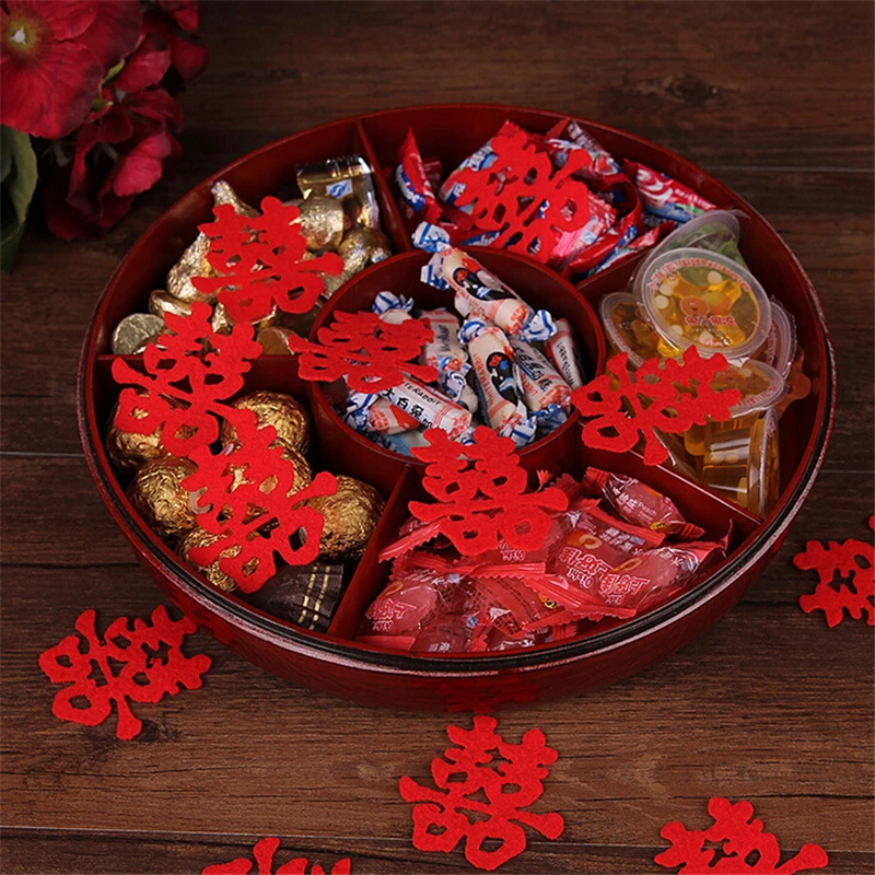 36 шт./лот нетканый мини свадебных платьев декоративных изделий и порез красный