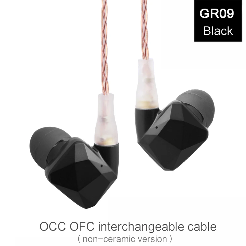 Vsonic GR09 керамический сменный кабель динамическая шумоизоляция HIFI наушники вкладыши|in-ear earphone|noise isolationhifi earphones