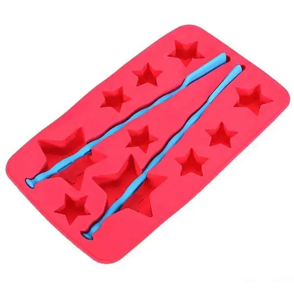 Alicolu Ice Cube Tray Silicone Lucky Star Shaped Bar Molds | Дом и сад