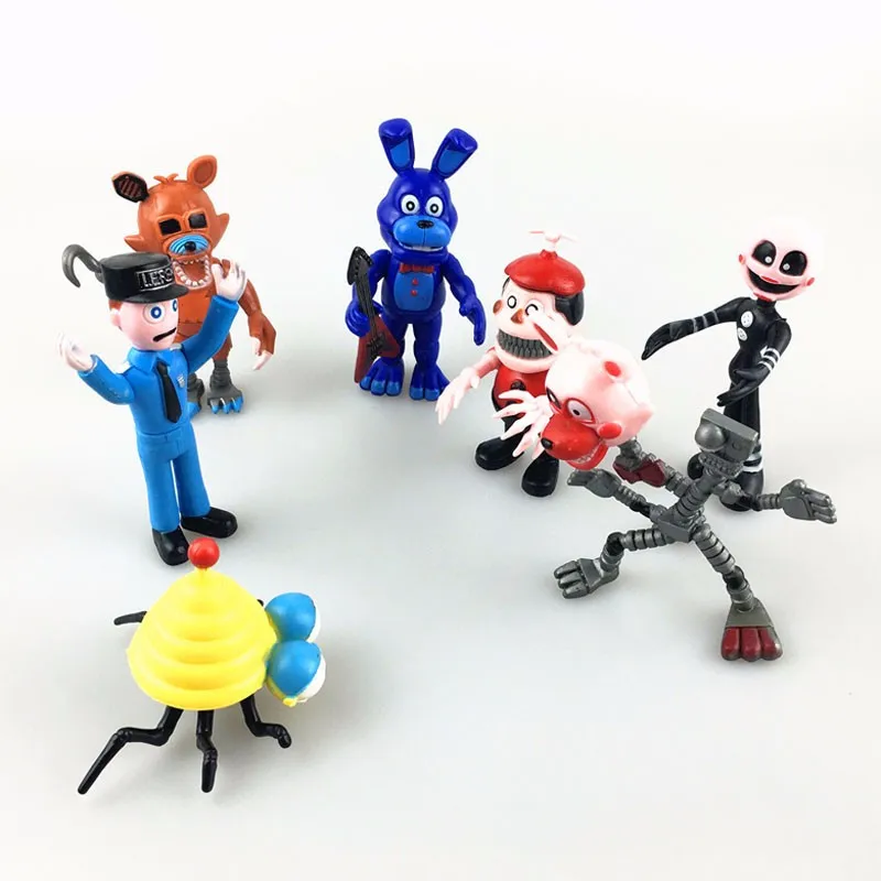12 шт./лот FNAF Bonnie Foxy Chica Freddy Fazbear Five Nights At Freddys ПВХ фигурка куклы игрушки для детей подарки ко дню рождения