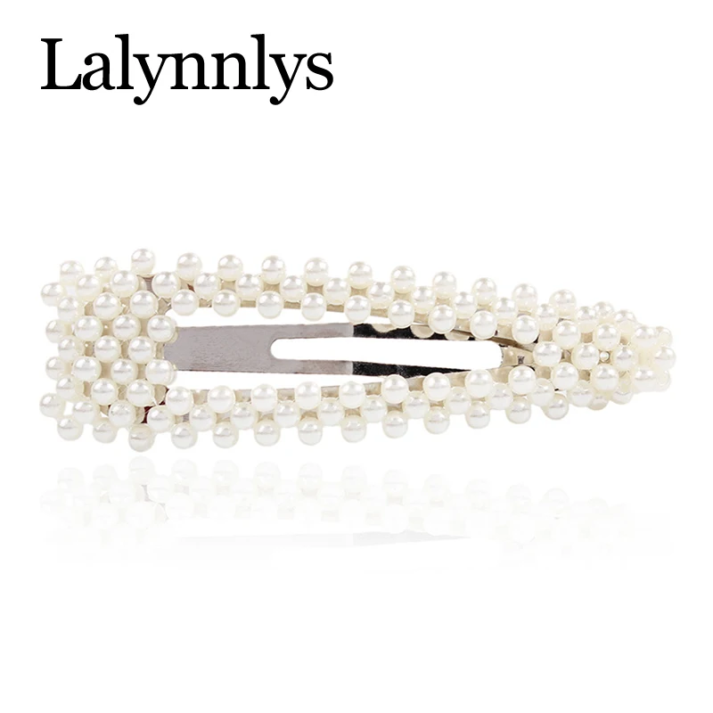 Lalynnlys дизайн элегантные модные шпильки геометрической формы имитация жемчуга заколки для волос клип для дам и девушек украшения для волос Горячая F01191