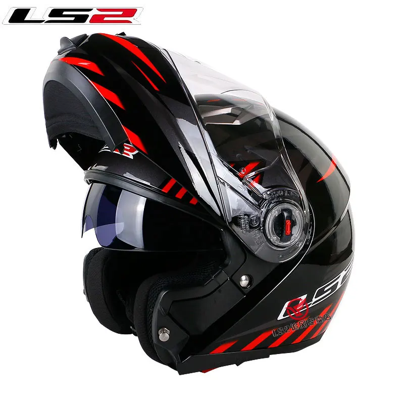 Оригинальный LS2 FF370 откидной мотоциклетный шлем двойной щит с внутренним