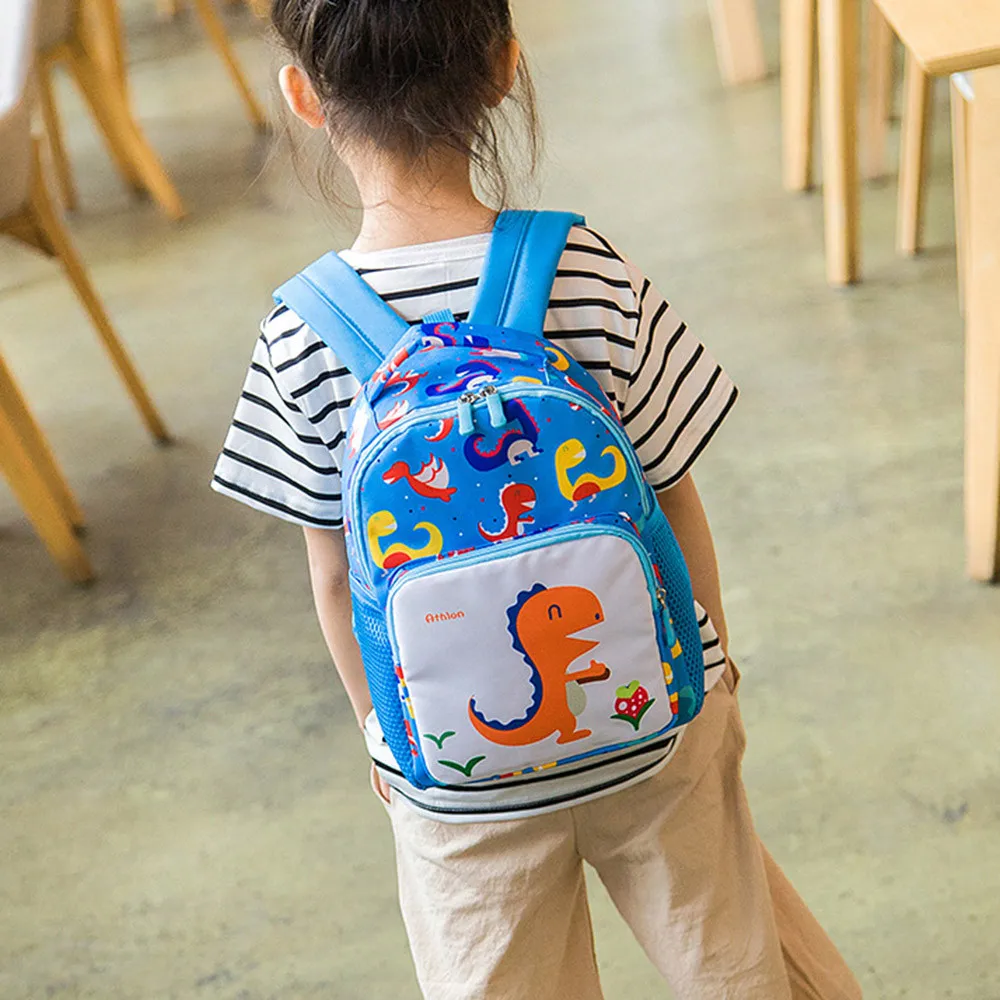 Нейлоновые детские рюкзаки с принтом динозавра школьные сумки для садика