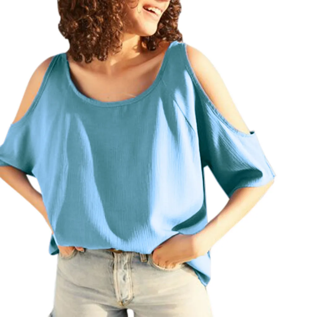 Футболка женская летняя однотонная с коротким рукавом|Футболки| |