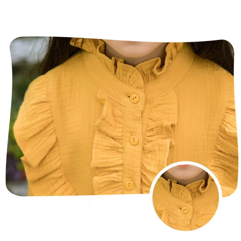 2017 Autumn Children's Clothing Girls Dress Long Sleeve Ruffle Neck Elegant Vintage Dresses Kids Clothes Vestido Princesa | Детская