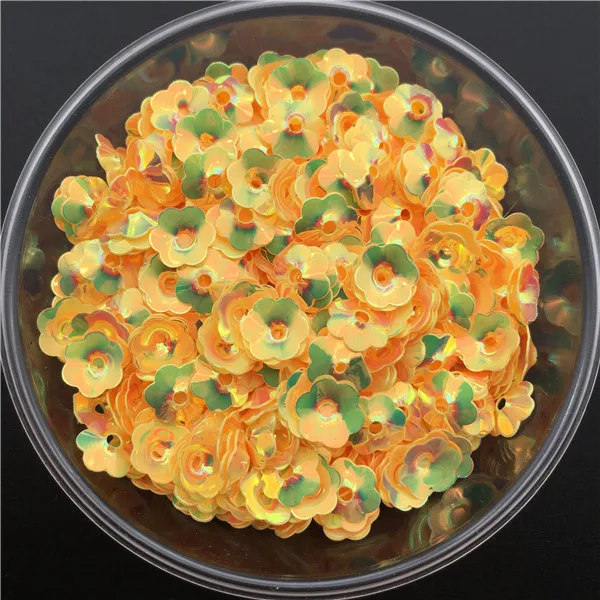 golden yellow 20 г 900 шт. 8 мм цветка сливы чашки цветок Свободные пришивания, свадебные конфетти, детей DIY одежда аксессуары - Цвет: golden yellow