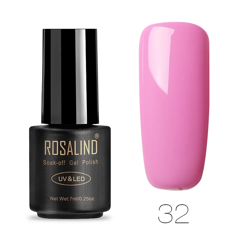 32 ROSALIND набор гель-лаков для ногтей 58 Vernis полуперманентный УФ 7 мл маникюр Дизайн ногтей для гель гибрид исчезает поли гель лак - Цвет: 32