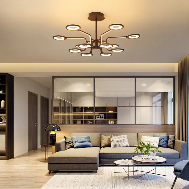 Люстра креативная бабочка алюминиевая коричневая l спальня гостиная модный