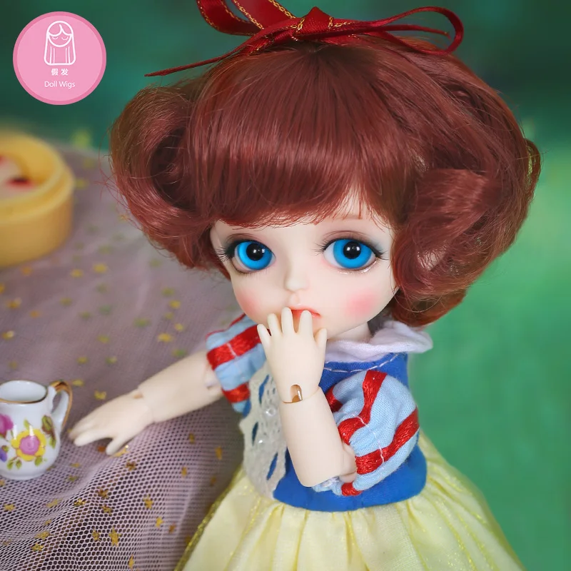 Парик для куклы BJD L8# Размер 4,5-6 дюймов 1/8 высокотемпературный натуральный парик короткие волосы bjd sd куклы парики в красоту